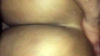 so this ebony babe with a fat ass bends over for a big cock doggystyle pounding.