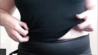 Short hair femdoms fuck with strapon and suck in POV