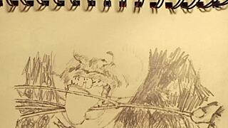 Parody blowjob scene with fuck doll action