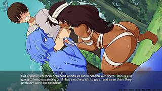 Quest failed? Get a handjob from the girls in this hentai orgy