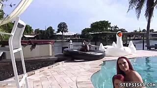 step brother eats ass threesome