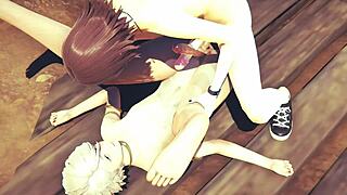 Yaoi femboy jin sucking big dick with anal creampie in sissy crossdress 😏 japanese asian