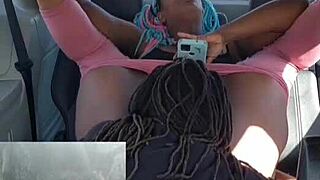 daddy licks ebony pussy outdoors