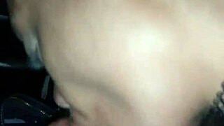 Suck that dick sloppy in the car, spit on it, tongue it, swallow the cum