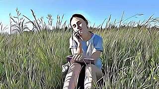 cartoon brunette teen squirts and fucks