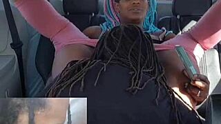 daddy licks ebony pussy outdoors