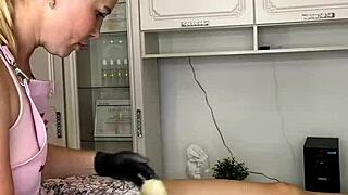 Depilation of Long Slender Legs for Redheaded Russian Beauty