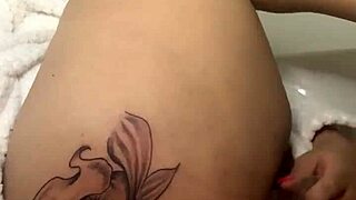 Ariel Love's creamy pussy gets caught in bathroom?