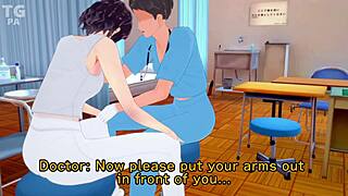 3D hentai animation featuring transgender characters in a medical setting