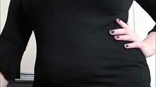 Short hair femdoms fuck with strapon and suck in POV