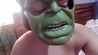 i wear a movie dress for my stepdad, getting a real orgasm from his big cock in doggystyle interracial