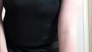 Short hair femdoms fuck with strapon and suck in POV