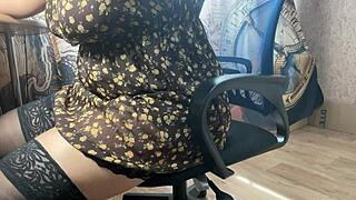 my stepsister asks, 'wanna see me masturbate?' and spreads her shaved pussy