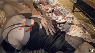 damn, this white slut in a black corset and satin panties goes wild. she blows, rims, and takes it doggystyle with anal toys.