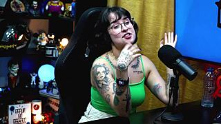 I'm So Obsessed with Martina Oliveira Showing Natural Tits During That Wild Podcast!