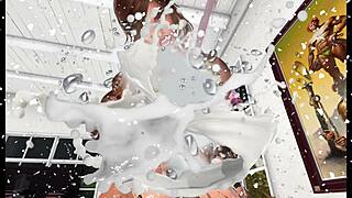 Huge Futanari Shemale With Monster Cock Gets Pressure Washed In 3D Hentai