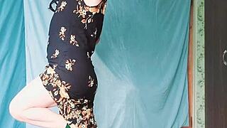 hot blonde gay twink crossdresses as bbw milf, riding cock in sexy dress on youtube