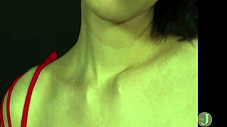 She says, 'Look at my cute boobs in this sexy red outfit, seducing you now.'