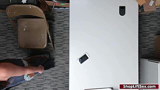 teen shoplifter fucked hard in the lps office by security