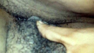 rubbing my hard clit on her creamy hole