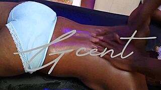 relaxing massage turns into gentle fingering session