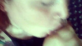 Cum all over slutty girlfriend's tits!