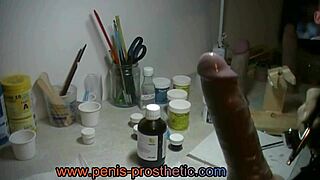 painting a prosthetic penis in an artistic way