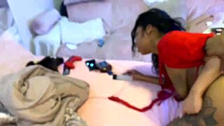 happy new year with my new step mom... big black cock assfucking