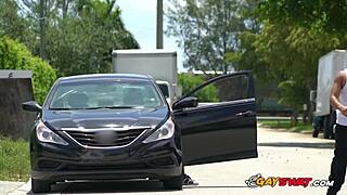 Horny gay cops drag the black suspect to the locker room for some banging