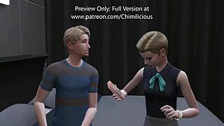 wild threesome with girlfriend and hot stepmom