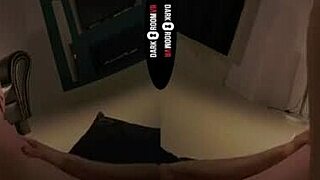 In dark VR, should I rip off her redhead's panties for hardcore fun?