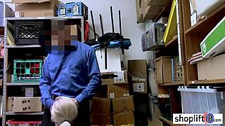 Petite blonde teen caught on hidden cam by policeman for rough banging