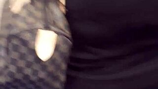 one milf with blonde hair, green eyes, and a nice ass hangs out casually