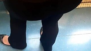 one milf with blonde hair, green eyes, and a nice ass hangs out casually