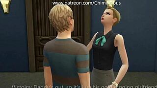 wild threesome with girlfriend and hot stepmom