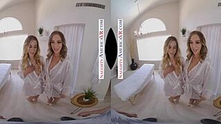 First Time at Massage Parlor with Hot Blondes Aiden Ashley & Tiffany Watson