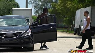 Horny gay cops drag the black suspect to the locker room for some banging