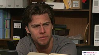 two lesbians slurp a guy's big cock together