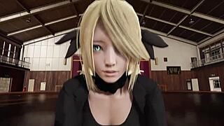 pok�mon cynthia blowjob pov