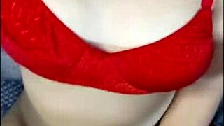 White Girl In Red Lingerie Moaning Hot