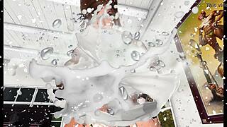 Huge Futanari Shemale With Monster Cock Gets Pressure Washed In 3D Hentai