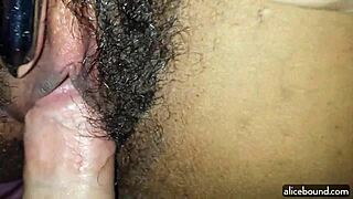 Look at this amateur couple using vibrator in POV! Wife's pussy getting bound and teased.