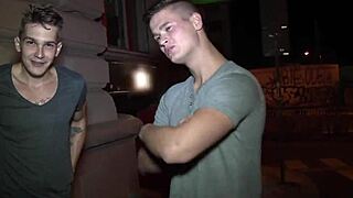 nice amateur twinks are showing off their big cocks in gay porn.