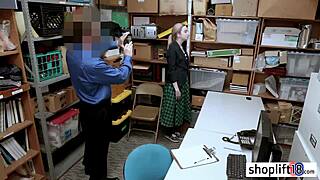 Petite blonde teen caught on hidden cam by policeman for rough banging