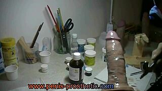 painting a prosthetic penis in an artistic way