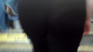 one milf with blonde hair, green eyes, and a nice ass hangs out casually