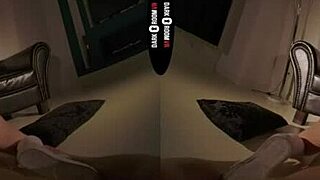 In dark VR, should I rip off her redhead's panties for hardcore fun?