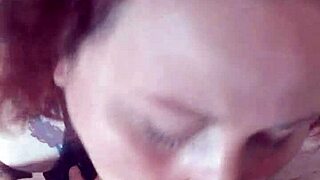Cum all over slutty girlfriend's tits!