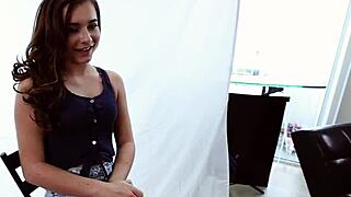 Petite teen rides monster cock