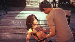 Lara Croft cosplay hentai fucks a guy in manga.